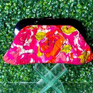 Vera Bradley Millie Silk Roses Floral Clutch Purse
